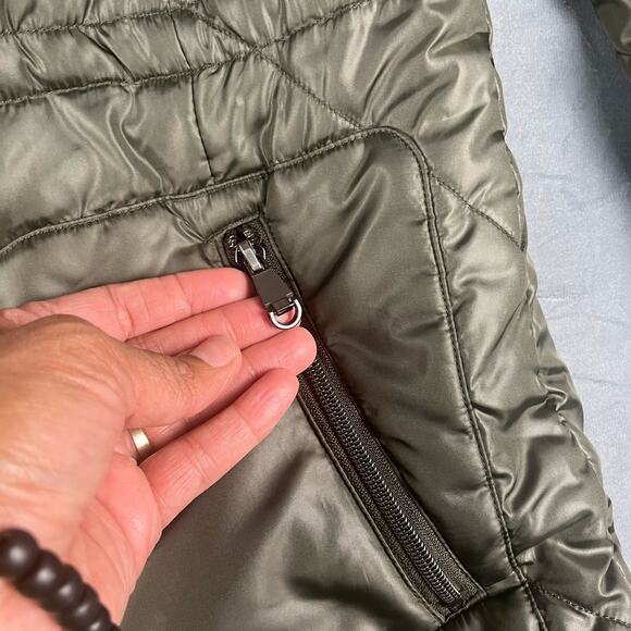 Kenneth Cole G-III Sherpa Lined Quilted Puffer Full Zip Mid Length Jacket W-01 - Picture 4 of 13